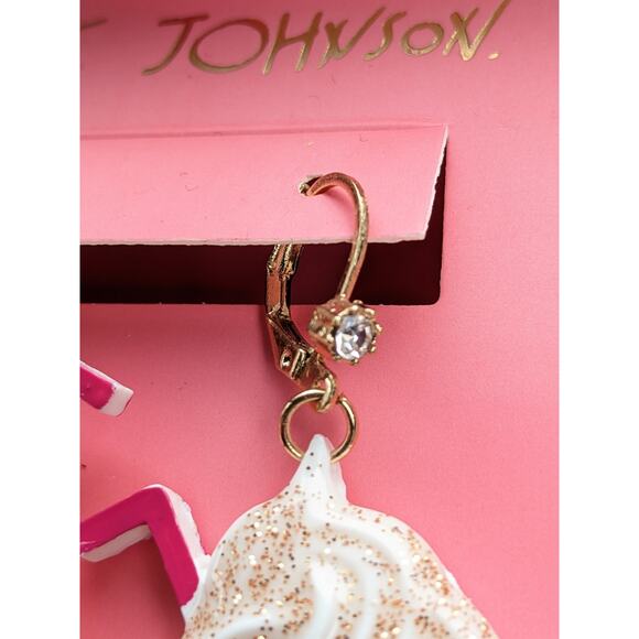Betsey Johnson Pumpkin Spice Latte Drop Statement Earrings - Picture 3 of 3